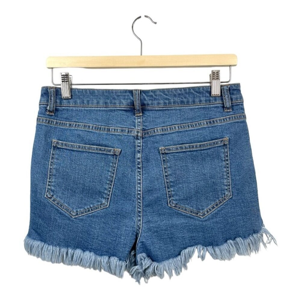 ** Highline Collective High Waist Embroidered Jean Shorts Size 29 - Picture 3 of 7